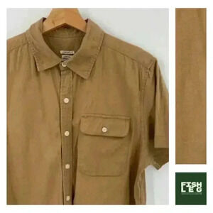 Bridge & Burn | Linen SS Button Down - Tan / Sz S